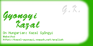 gyongyi kazal business card